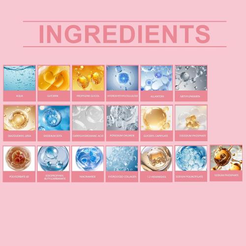 Niacinamide Collagen Glossy Moisturizing Eye Mask 60 Patches | Hydrolyzed Collagen, Glycerin Infused, Firming & Radiant Skin, All Skin Types, Deeply Moisturizing along with PDRN Pink Collagen volume Multi balm 5%