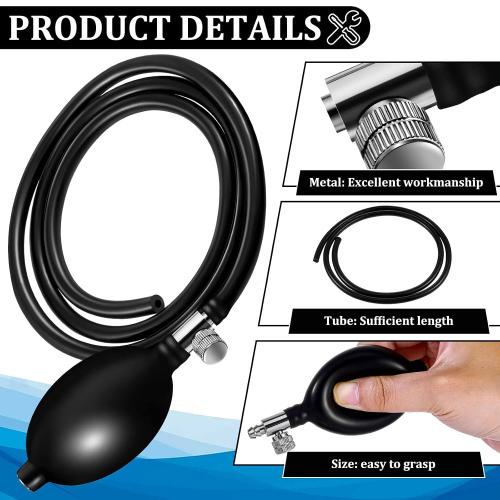 Fabbay 1 Set Blood Pressure Bulb Pump Replacement Rubber Inflation Bulb Adjustable Blood Pump Monitor Manual Pressure Hand with Tubing Air Valve for Sphygmomanometer