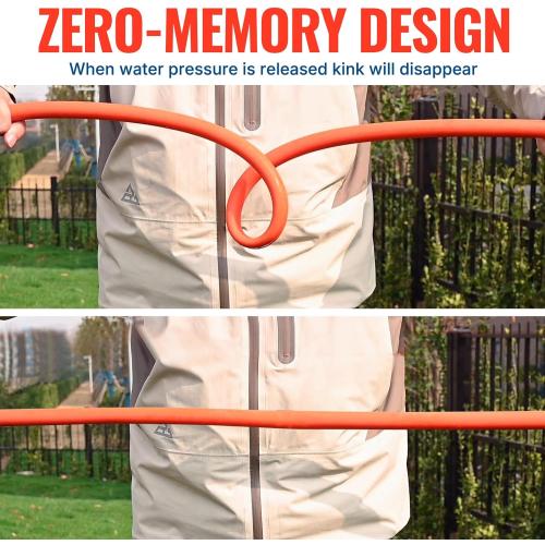 Size 50ft YAMATIC Heavy Duty Garden Hose 5/8 in x 50 ft with Swivel Fitting, Super Flexible Water Hose, All-weather, Lightweight, Burst 600 PSI