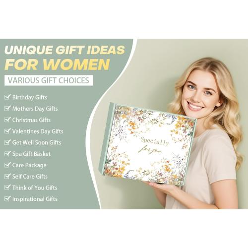 Valentines Day Gifts for Her Mom Friend Sister, Birthday Gifts for Women Self Care Spa Gift Baskets for Women, Get Well Soon Gift Baskets Thinking of You Relaxation Stress Relief Care Package