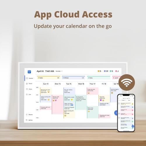 Dragon Touch  Size 21.5 Digital Calendar Chore Chart – 1080P Full HD Interactive Touchscreen, Smart Family Planner, Hearth Display Digital Calendar Wall & Desk Mountable for Seamless Scheduling