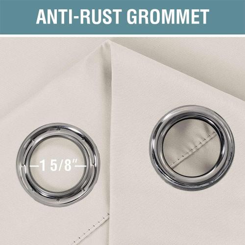 H.VERSAILTEX Light Blocking Curtain for Living Room Thermal Insulated Window Treatment Panel/Drape for Dining Room, Elegant Soft Curtain for Bedroom Grommet Top One Panel (Ivory - 52x63 Inches)