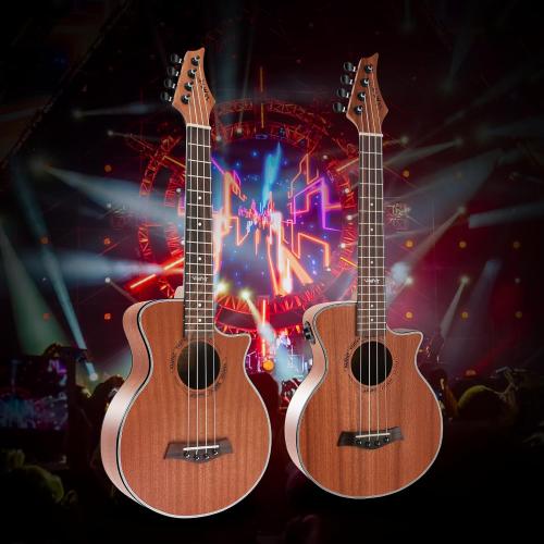 Electric Ukelele Concert Ukulele Acoustic Electric Uke with Equalizer 23 inch ukulele for adults Beginner with Starter Ukele Kit Include Ukulele Case Tuner Strap String Picks Clean Cloth
