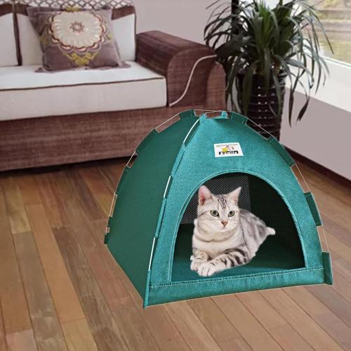 alfyng Cat Tent, Kitten Tent Cave Nest Bed, Portable Pet Cats Tents House for Little Dog, Folding House with Soft Mat for Small Animals All Seasons Indoor and Outdoor (14.2 x 14.2 x 11 INCH)