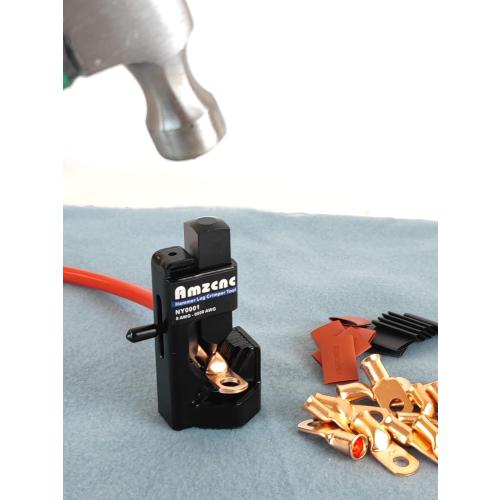 AMZCNC Hammer Lug Crimper Tool - 0000 AWG Battery and Welding Cables( 8 AWG TO 4/0 Wire Gauge)