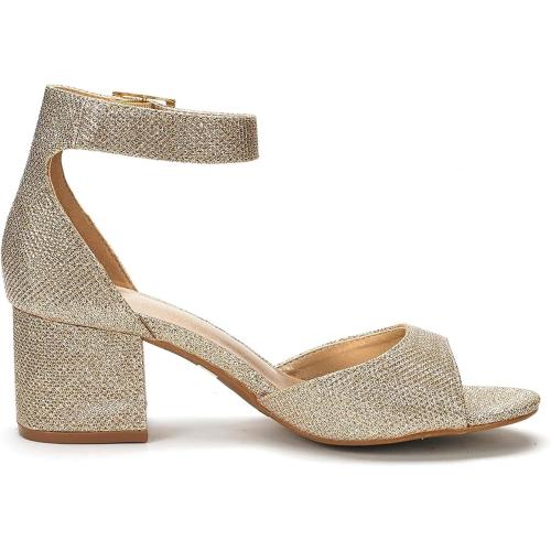 size 8 DREAM PAIRS Women's Heeled Sandals, Chunky Heels, Open Toe Heels, Dressy Pumps Sandals
