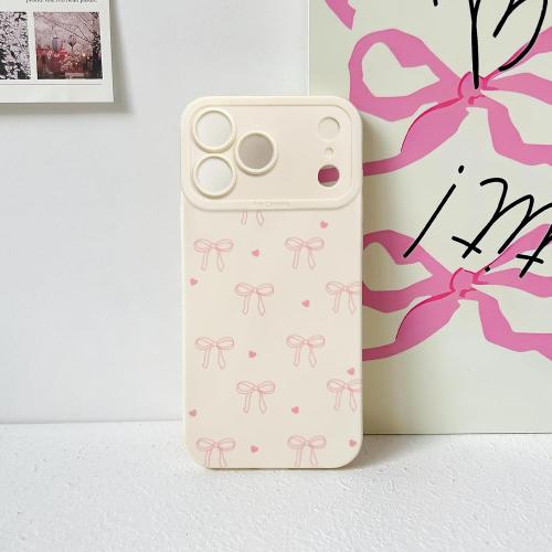 NITITOP Compatible for iPhone 17 Pro Max Case Cute Bow Knot - Pink