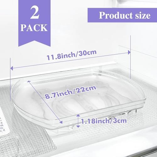 360° Rotating Lazy Susan Turntable Organizer - Multifunctional 11.8 x 8.7 Rectangular Organizer for Refrigerator, Cabinet, Pantry, and Kitchen Countertop