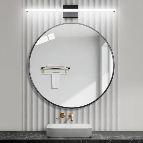 31.5inch Black LED Bathroom Vanity Light Bar 24W Modern Bath Light Fixture Over Mirror Vanity Light Cool White 6000K