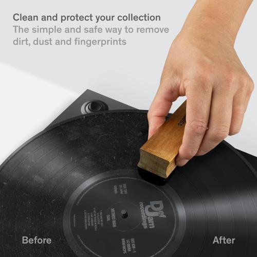 Vinyl Record Cleaning Kit - 5-in-1 Vinyl Cleaning Kit Includes Velvet Record Brush, Stylus Cleaner, Cleaner Solution, Nylon Brush & Storage Bag
