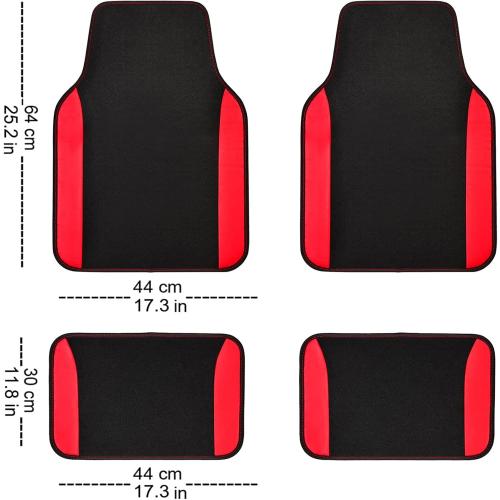 Flying Banner Car Seat Covers Front Seats Rear Bench Polyester car seat Protectors Easy installations Rear Bench Split Classic Man Lady Truck (Full Set - Low Back - Combo Pack, Black Red)