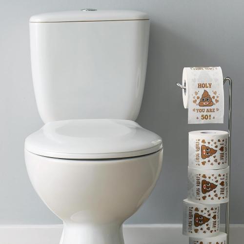 50th Birthday Gifts for Women, Men, Her, Him - Happy Prank Toilet Paper - 50th Birthday Decorations, Party Supplies Favors - 50 Years Old Funny Gag Gift Ideas, Novelty Bday Present for Friends, Family