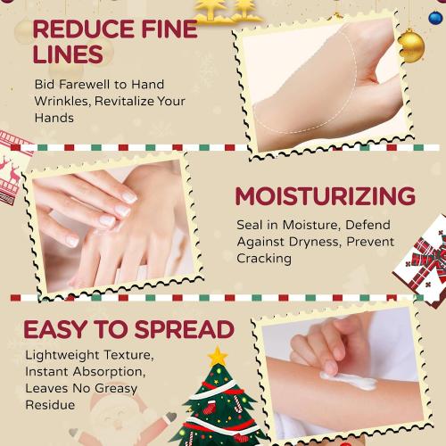 5 Pack Christmas Hand Cream & Body Lotion Gifts Set, Moisturizing Natural Scented Lotion Travel Size for Women, Holiday, Stocking Stuffers, Bridesmaid, Coworkers, Friends, Dry Cracked Hands