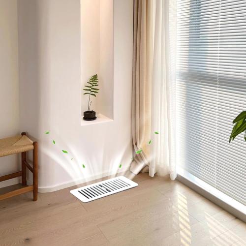 Floor Vent Covers, Plastic Floor Register 4x10, for Home Floor Sidewall Office or Ceiling Vent, Vent Covers for Home Floor 8 Pcs, White