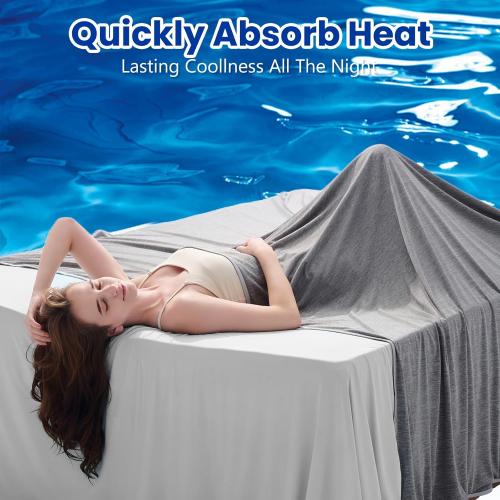 Topcee Cooling Blanket (90x90Queen Size) for Sweats Absorbs Heat to Keep Adults Cool on Warm Nights, Q-Max 0.5 for Hot Sleepers, Ultra-Cool Lightweight Blanket for Bed