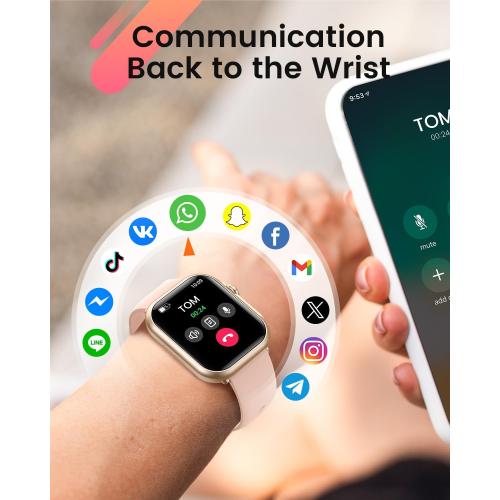 Smart Watch for Women Men Fitness: Smart Watch for iPhone&Android Bluetooth Call with SpO2 Sleep Heart Rate Monitor,IP68,Fitness Tracker with 120 Sport,Reloj Inteligente 30 Day Battery Life, 2 Bands