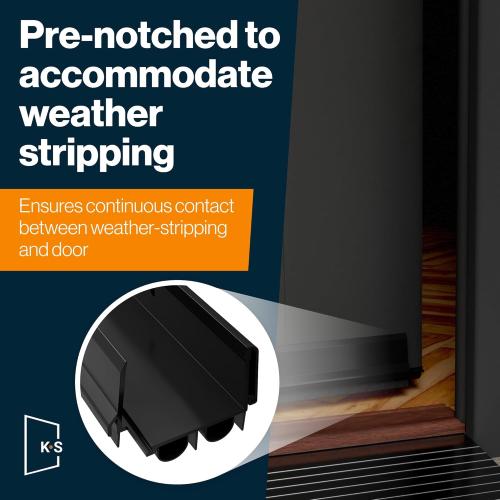 KS Hardware, Patent Pending, Adjustable Double Bubble Door Sweep, Draft Stopper, Under Door Seal for Exterior Doors, 1 3/4 x 32 (Black 32 inch)
