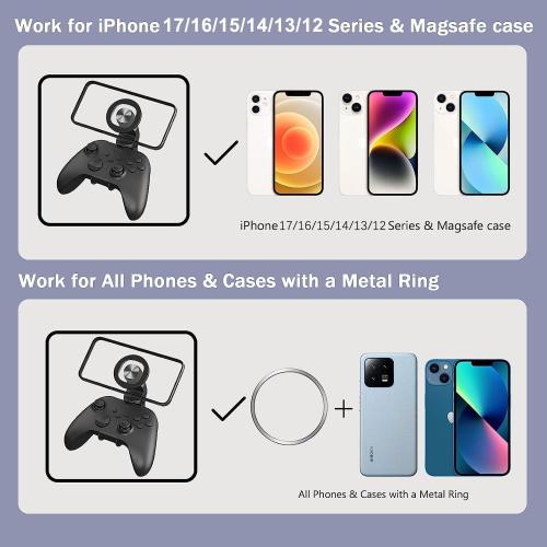 DOYO Xbox Controller Phone Mount - Enhance Gaming Comfort with Magnetic Holder for Xbox Series X|S & One Controllers