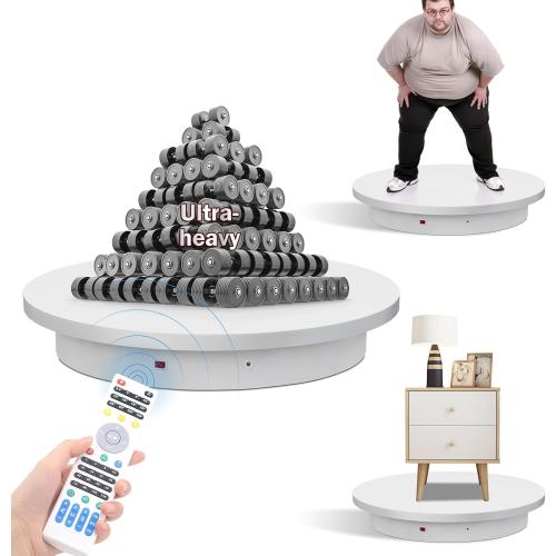 23.6In Remote Large Motorized electric turntable Rotating platform Photography Turntable Motorized lazy susan Base giratoria para for Photography,3D Scanner,Heavy duty display(Load Range:220~500lbs)