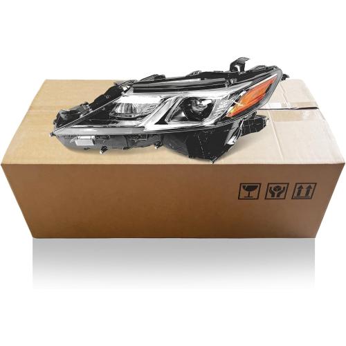 ILAMP Headlight Fit For 2018 2019 2020 Toyota Camry L/LE/SE Projector LED Headlamp (Left Driver) W/Clear Lens LH 81150-06C40 CM17A01-4L