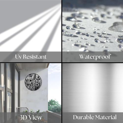 Metal Wall Decor | 17'' x 17'' x 0.05'' Bonsai Tree Themed Metal Wall Art | Handmade Indoor and Outdoor Wall Decorations