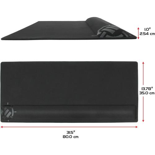 ENHANCE XXL Large Mouse Pad for Desk with 2XL Ergonomic Memory Foam Wrist Rest Support (31.5 x 13.78 x 1 inches) - Desk Pad with Anti-Fray Stitching & Soft Cushion Mat Surface, Designed in The U.S.