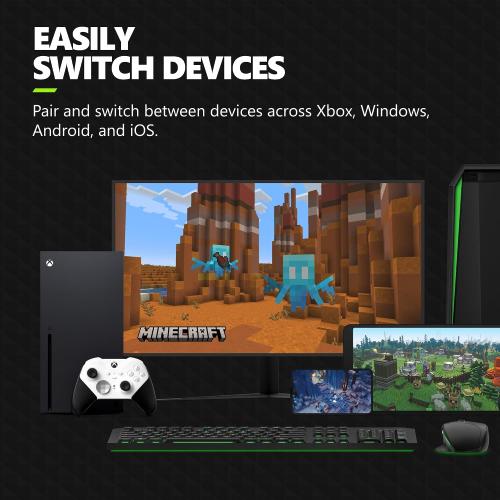Xbox Wireless Gaming Controller | Elite Series 2 Core | White | Console, PC, and Android | Adjustable Thumbsticks | Trigger Locks