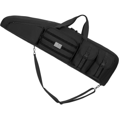 Soft Double Shotgun Rifle Case 32/38/42/46/52/55 Long Rifle Bag for Hunting Shooting Range, Firearm Transportation, With Multiple Magazine Holder Pouches