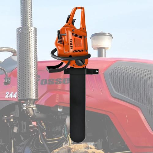 Chainsaw Carrier Kit for Tractors, Heavy Duty Iron, Universal Chainsaw Holder Compatible with ATVs, UTVs, Trucks, Utility Vehicles, 20 Chainsaw Scabbard, Black