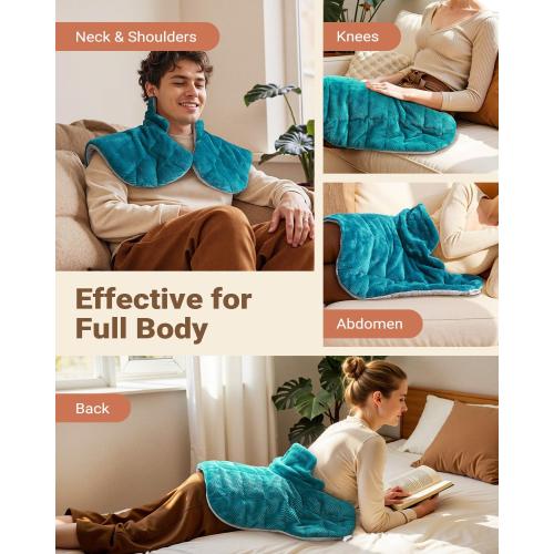 iDOO Graphene-Infused Heating Pad for Neck, Shoulders & Back | Weighted Design for Snug-Fit, FSA Eligible Items Only List, Birthday Gift for Women, Men, Mum, Dad & Elderly