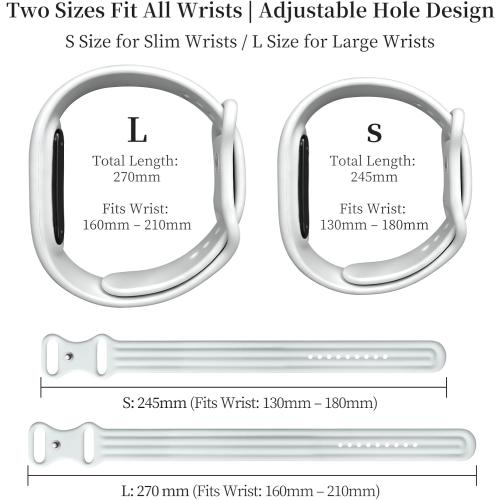 Silicone Bands for Google Fitbit Air Band, Ultra-Soft Silicone Replacement Strap, Adjustable Sweatproof Wristband for Sleep Tracking, Fitness, Running, Workout & Daily Wear for Women Men