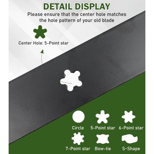 ELITEWILL 2pcs Lawn Mower Blades Mower Parts with 42 Deck Fit for Craftsman Husqvarna Poulan Mowers Replaces OEM #'s 138498,138971,532138971,PP24005,134149,532138498,532127843,Black