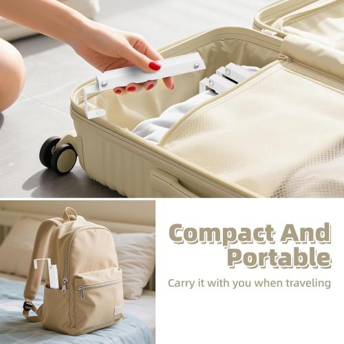 BAKON Over The Door Hooks, Small Space Double Folding Portable Over The Door Drying Rack for Laundry, Bathroom, Bedroom, Travel Storage and Drying (2Pack, White)