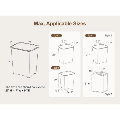 ZIFTY Pull Out Trash Can Cabinet for 13 Gallon Bin, Freestanding Kitchen Trash Bin Cabinet with Hideaway Drawer, Pet Proof Hidden Garbage Recycling Cabinet for Kitchen, Laundry, Living Room, Black