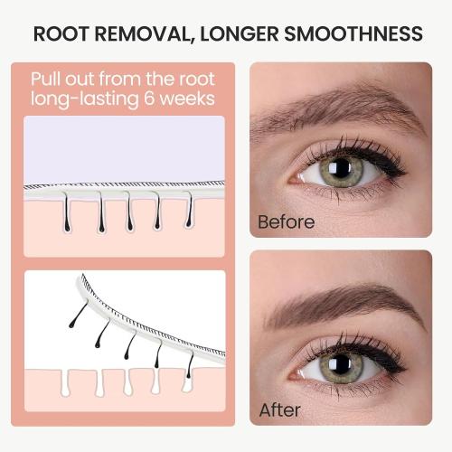 Mini Eyebrow Wax Kit for Women, Wax for Eyebrows Hair Removal, 26 Eye brow Waxing Sticks, 100g Brow Waxing Beads, USB Fast Heat, Smart Constant Temp, Travel or Home Use