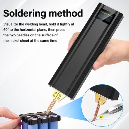 Handheld Battery Spot Welder 5V 2A 1865O Battery Spot Welder 80 Gears Adjustable Portable Welder with Colorful Digital Display for Various 1865O Battery and Nickel or Stainless Steel Sheets