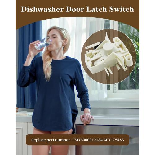 17476000012184 Dishwasher Door Latch Switch Fit for Midea INSIGNIA Replaces AP7175456