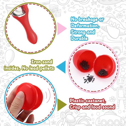 Silipull 36 Pcs Shaker Musical Instrument Set for Kid Toddler Early Music