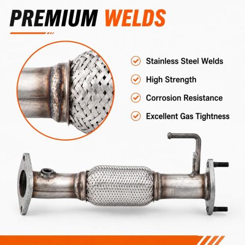 52587 Exhaust Pipe for 10-13 Hyundai Tucson & 2011-2015 Kia Sportage FP12 | One-Piece Exhaust Pipe, New Stainless Steel Replacement, Vibration Damping And Precise Direct Fit, Easy Install OE#286102S100