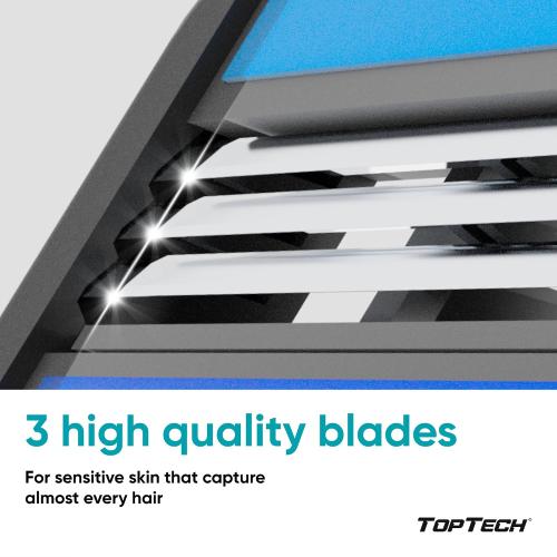 Razor 3 for Men - Replaceable Cartridges for Manual Shaving Razor - 3-Blade Technology Refills - Fits Gillette Mach3 - Soft Shave Sharp Blades - Cost-effective Refill (12 refills)