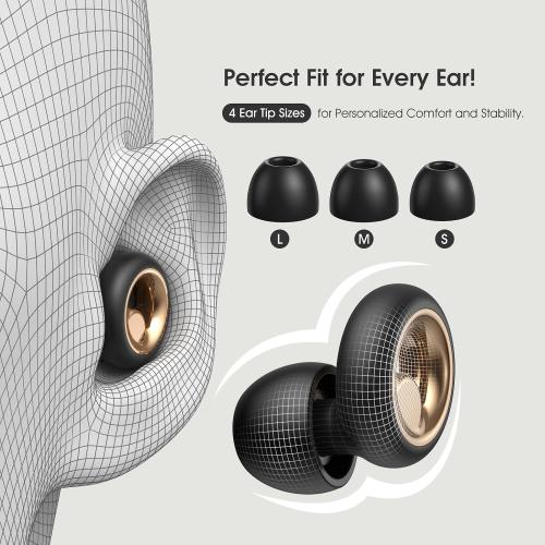 Ear Plugs for Sleeping, 45dB Silicone Ear Plugs for Noise Reduction, Reusable Sleeping Noise Cancelling Earplugs for Snoring, Concert & Shooting Ear Protection with 6 Eartips(Black)