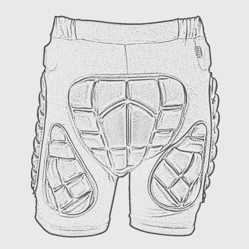 Medium TTIO Padded Shorts Protective Gear Guard Impact Pad Ski Ice Skating Snowboard Skateboard Hip Butt Tailbone Protection for Men Women