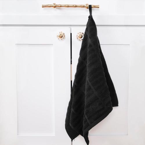 All-Clad Solid Kitchen Towel: Highly Absorbent, Super Soft Long Lasting - 100% Cotton, 17x30 Tea Towel for Cleaning & Drying Dishes, Pans, Glassware, or Countertops, (3-Pack), Black
