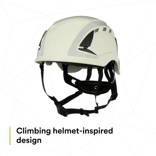 3M SecureFit Safety Helmet with 6 Point Suspension System and Chin Strap, for Construction and Heavy Infrastructure and Working at Height