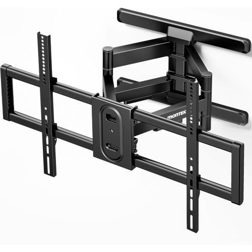 monTEK Full Motion TV Wall Mount for 43–95 TVs, Pre-Assembled & up to150lbs, Heavy Duty TV Mount Bracket with Tool-Free Tilt/Swivel/Extension, Max VESA 800x400, Fits 16/18 Studs