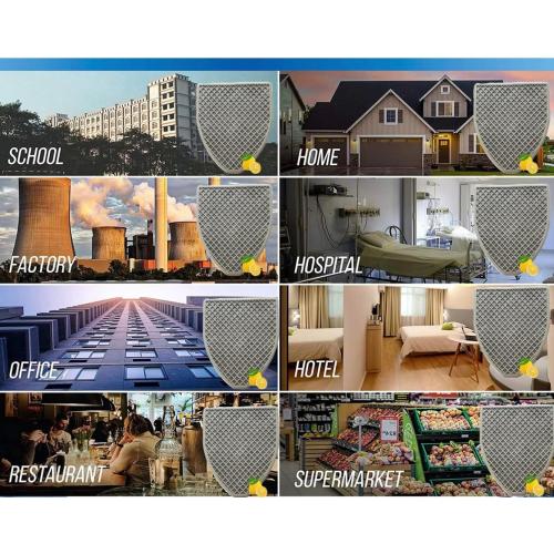 Urinal Mats for Men（6 Pack）High-Tech Bamboo Charcoal Absorbs Odor, Non-Slip Deodorization, Gray Floor Water Absorption, Urine Mats for Restrooms & Bathrooms, Mens Urinal