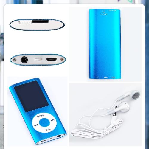 MP3 Player, Portable Multifunctional MP3 Digital Music Player, Blue