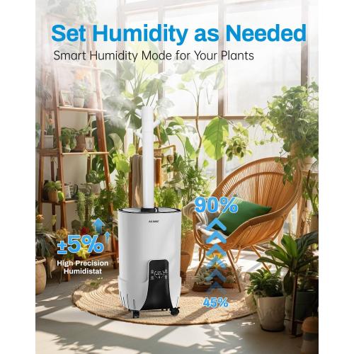 Humidifier large room 16L/4.2Gal - AILINKE Whole house Humidifier for Home 2000 sq.ft. with 3 Atomizers, Ultrasonic Cool Mist Humidifiers for Bedroom with Extension Tube, White
