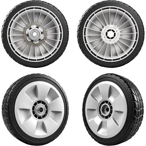 4 Pack Lawn Mower Wheels, HRR216K9VKAA Wheels, Fit for Honda HRR216 HR215 HRT216 HRB215 HRR2168vka etc 21 Inch Lawn Mower,2 Rear Wheels 42710-VE2-M02ZE, 2 Front Wheels 44710-VL0-L02ZB,5 Years Warranty