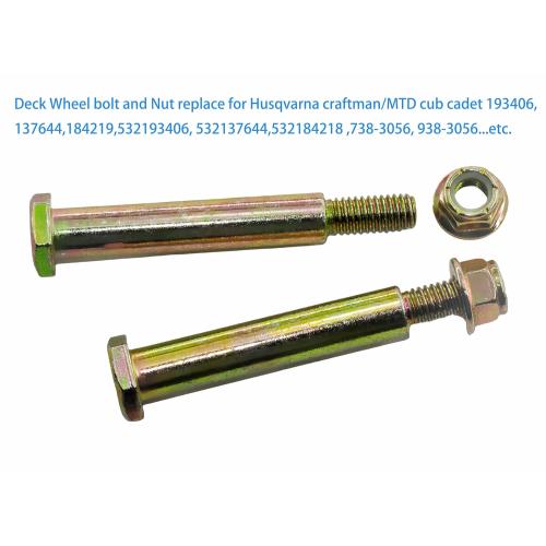 Deck Wheel Shoulder Bolt and Flanged Lock Nut Replaces 193406 184219 137644 532193406 532137644 738-3056 938-3056 for MTD cub Cadet,craftman.(2pcs Pack)